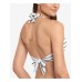 Lauren Ralph Lauren Dylan Striped Ring Bikini Top, White, 16