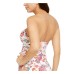  Jacobean Floral Tankini Top, White,  4