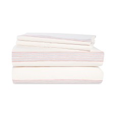 Lauren Ralph Lauren Marley Stripe Cotton 4 Pc. Sheet Set, Cream/Multi, Queen