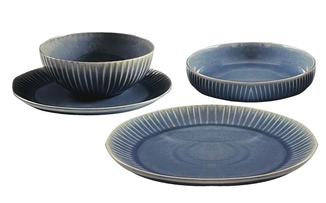 Laurie Gates California Designs Dinnerware Set, 16 Pc, Blue, 16-Pc.