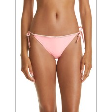 lemlem Women’s Lena Coral Lena Tie Side Hipster Bikini Bottom Coral Medium