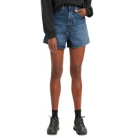 Levi's Loose-Fit High-Rise Denim Shorts, 32, Darkblue