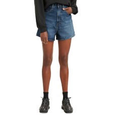 Levi's Loose-Fit High-Rise Denim Shorts, 32, Darkblue