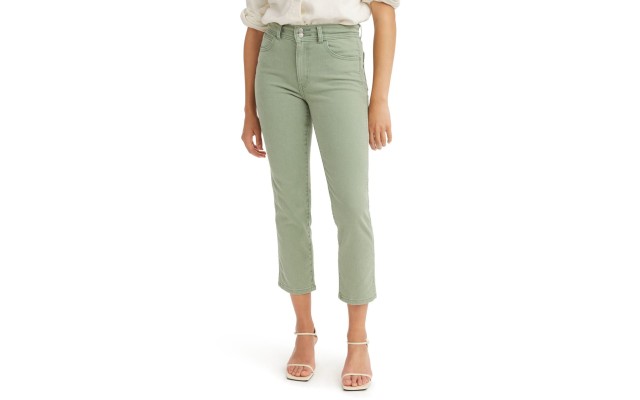  Women's 724 High Rise Carpenter Crop, Green, 26R