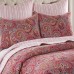 Kimpton 3-Piece King Shams All Over Paisleys in Multicolored Burgundy