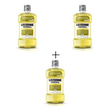 Listerine Original Oral Care Antiseptic Mouthwash with Germ-Killing Formula to Fight Bad BreathPlaque and Gingivitis250 mL3 Pack