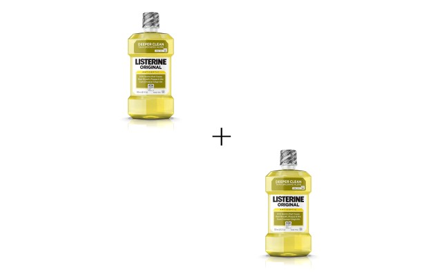 Original Oral Care Antiseptic Mouthwash with Germ-Killing Formula to Fight Bad Breath, Plaque and Gingivitis, 250 mL, 2 Pack