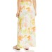  Mia Printed Skirt Swim Cover-Up, Orange, Medium