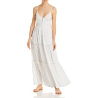 L*Space Sunrise Escape Maxi Dress Swim Cover-Up, White, X-Small