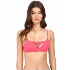 L*Space Women’s L*Solids Convertible Strap Bikini Top Hot Cherry X-Small