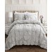  Bella 3-Piece King Comforter Set, Gray