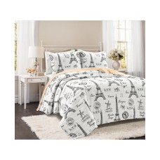 Lush Decor Paris Bonjour 3 Piece Quilt Sets