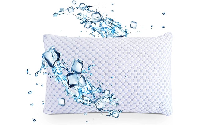 Luxury Bamboo Pillow for Sleeping, Premium Adjustable Memory Foam Bamboo Bed Pillows, Removable Bamboo Rayon Cover, Bamboo Pillow, White, King (1 Pack)