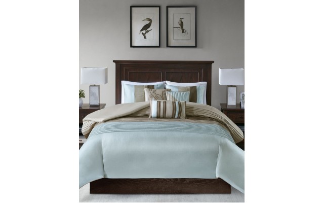  Amherst 7-Pc. King Comforter Set Bedding, Blue