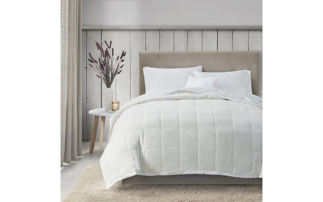  Coleman Reversible Down Alternative Blanket, White, X-Large