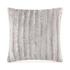 Madison Park Duke 20X20 Square Faux-Fur Decorative Pillow, Gray