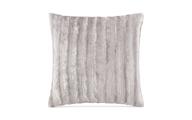 Duke 20X20 Square Faux-Fur Decorative Pillow, Gray