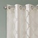  Eden Fretwork Burnout Sheer Curtain Panel, 50″ x 63″, White
