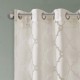  Eden Fretwork Burnout Sheer Curtain Panel, 50″ x 63″, White