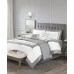  Heritage Full/Queen 8 Piece Comforter and Coverlet Set, Grey