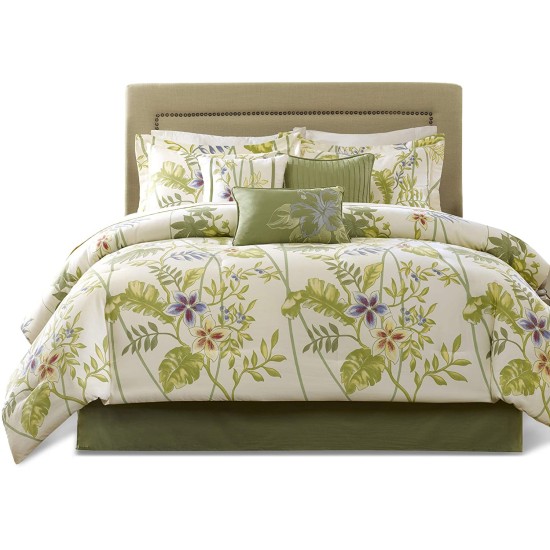  Kannapali 4-Pc. King Comforter Set Bedding, Green