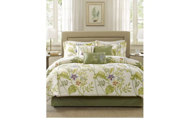  Kannapali 7-Pc. King Comforter Set Bedding, Green