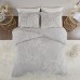  King/California King 3-Pc.Veronica 100% Cotton Tufted Duvet Cover Set, Gray