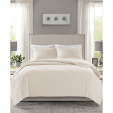 Madison Park Linnette 3-Pc. Full/Queen Coverlet Set, Ivory