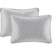 Mansfield 3-Piece Gray Full/Queen Coverlet Set