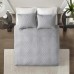  Mansfield 3-Piece Gray Full/Queen Coverlet Set