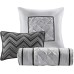  MP10-3279 Laurel 7 Piece Comforter Set, Queen, Black