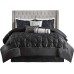  MP10-3279 Laurel 7 Piece Comforter Set, Queen, Black