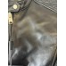  Quilted Leather Moto Jacket (Black, M)