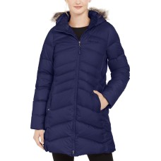 Marmot Women’s Montreal Hooded Faux-Fur-Trim Coat, Midnight, Large