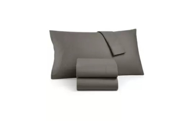 100% Cotton Flannel 3-Pc. Twin Sheet Set, Light Grey