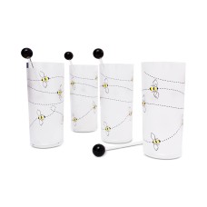 Martha Stewart Collection Bee Drink Glasses – White