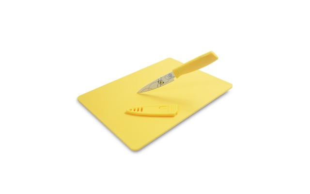  Bee Paring Knife & Cutting Board, Yellow