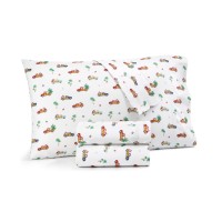 Martha Stewart Collection Holiday Printed 3 Pc. Sheet Sets, White/Red, Full
