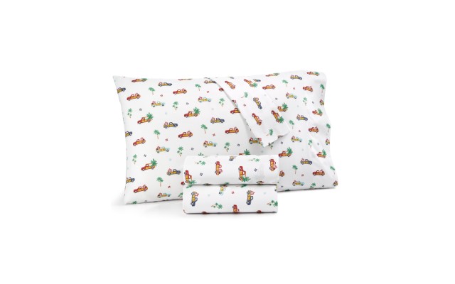 Holiday Printed 3 Pc. Sheet Sets, White/Red, Full