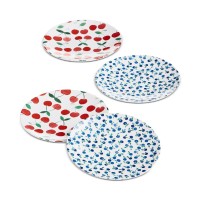 Martha Stewart Collection Melamine Berry Appetizer Plates, Set of 4, Multi