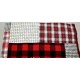  Patchwork Quilted Throw, Red, 50″ x 60″