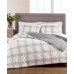  Tufted Plaid King/California King Quilt,Gray
