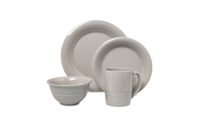  Everyday Stoneware Dinnerware Set, White, 16 Piece