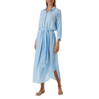 Melissa Odabash Alesha Lone Sleeve Cover-Up Maxi Dress, Small, Blue