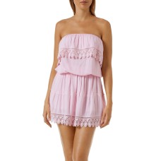 Melissa Odabash Joy Strapless Mini Cover Up Dress, Small, Pink