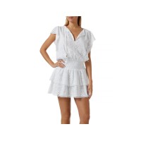 Melissa Odabash Keri Eyelet Cover-Up Dress, White, Large