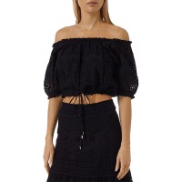 Melissa Odabash Women's Francesca CR Top, Black, M