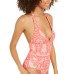  Printed Halter One-Piece  Women’s Swimsuit, Multi, 16