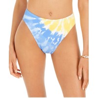 Michael Michael Kors Tie-Dye High-Leg Bikini Bottoms,Saffron Multi,X-Small