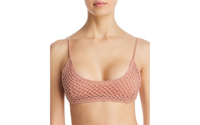  Adrift Crochet Scoop Bralette Bikini Top (Small)